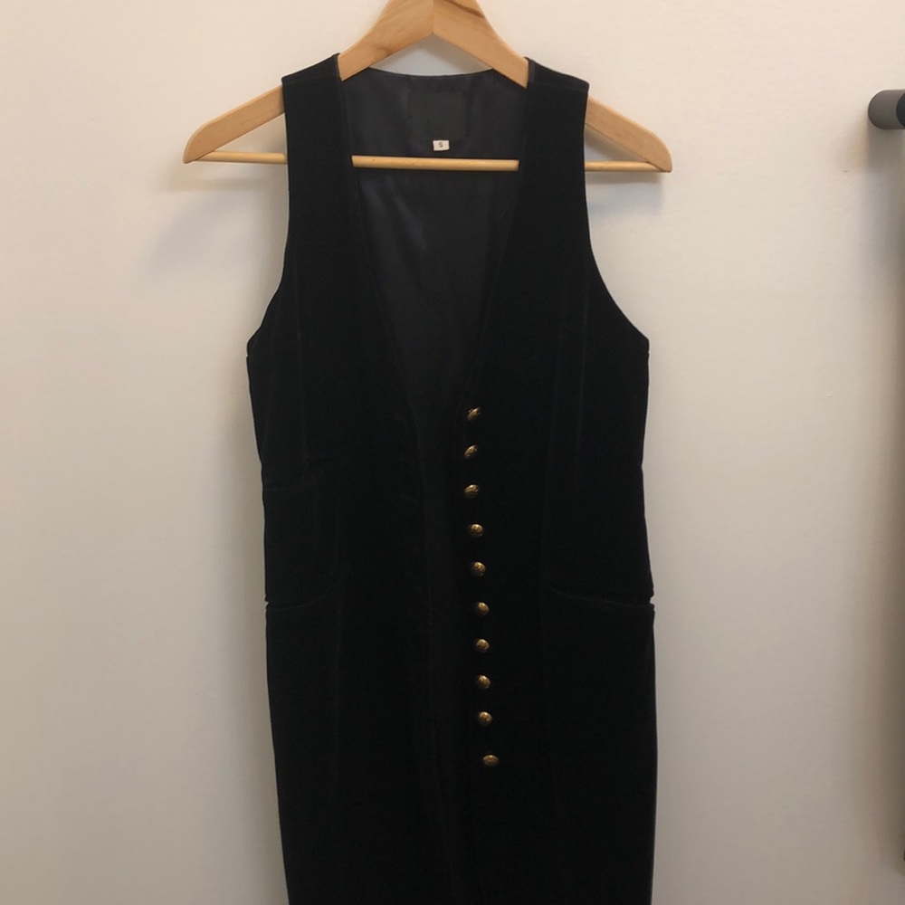 Anna Sui vest / dress w/ gold buttons